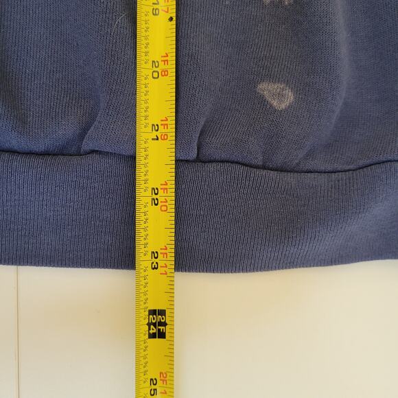 Vintage Michigan University Sweatshirt Blue 50/50 Delta Made in USA Well Worn L - Picture 9 of 10